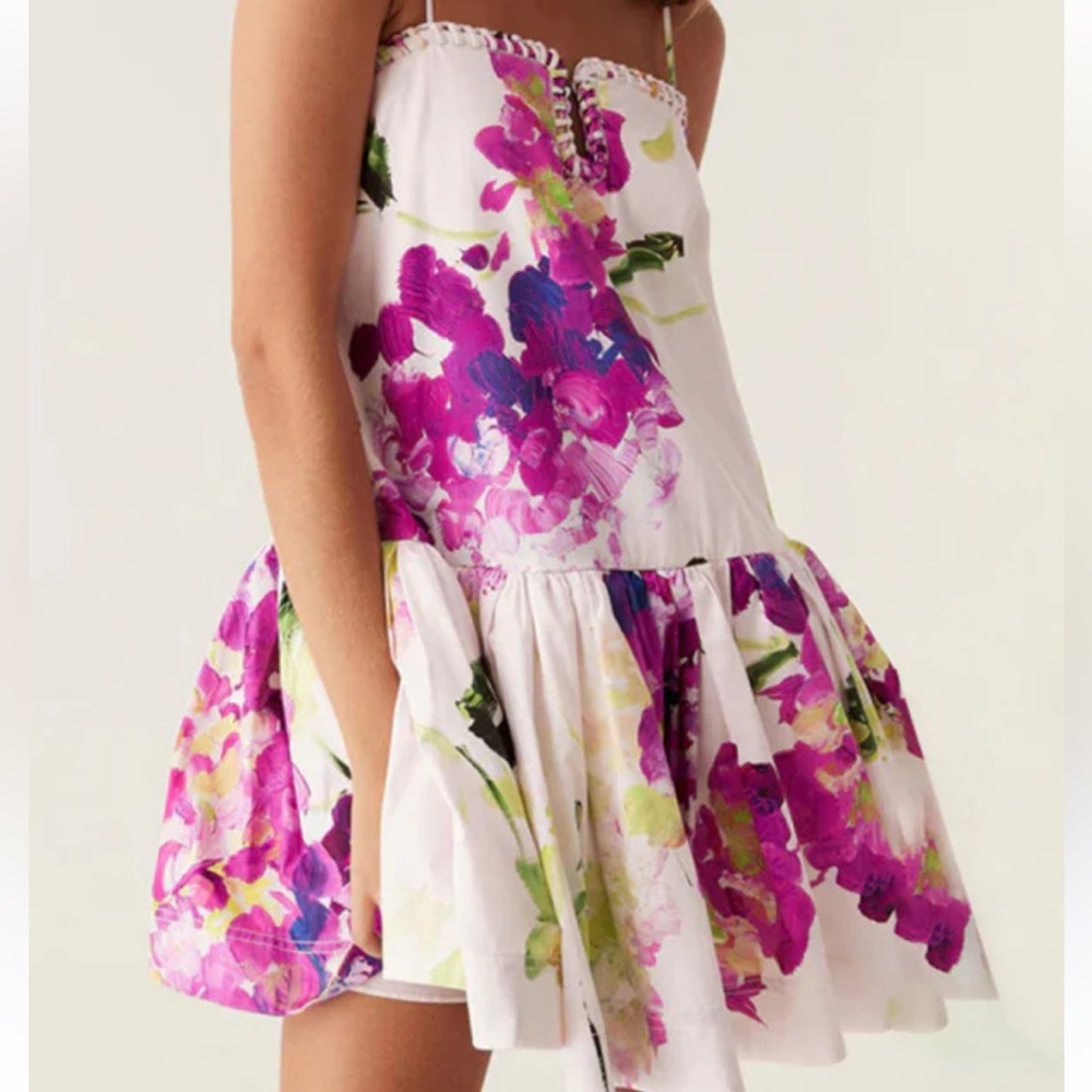 Aje Dress in Purple and Green Floral